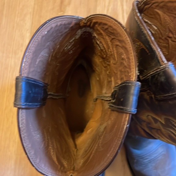 Justin Men’s Stampede Leather Cowboy Boots sz 12D - Picture 8 of 10